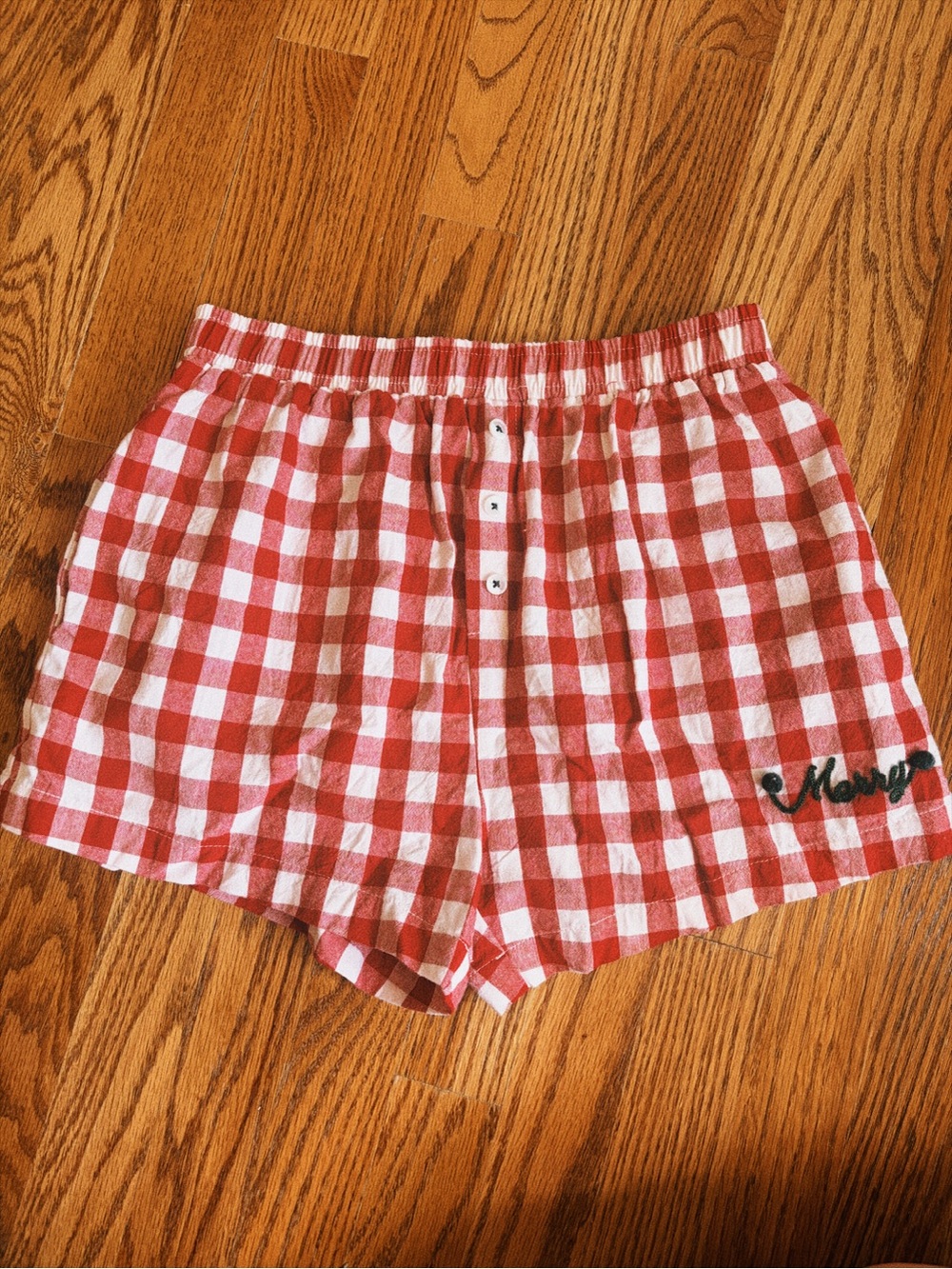 Lizard Thicket Red Gingham Women’s Lounge Shorts